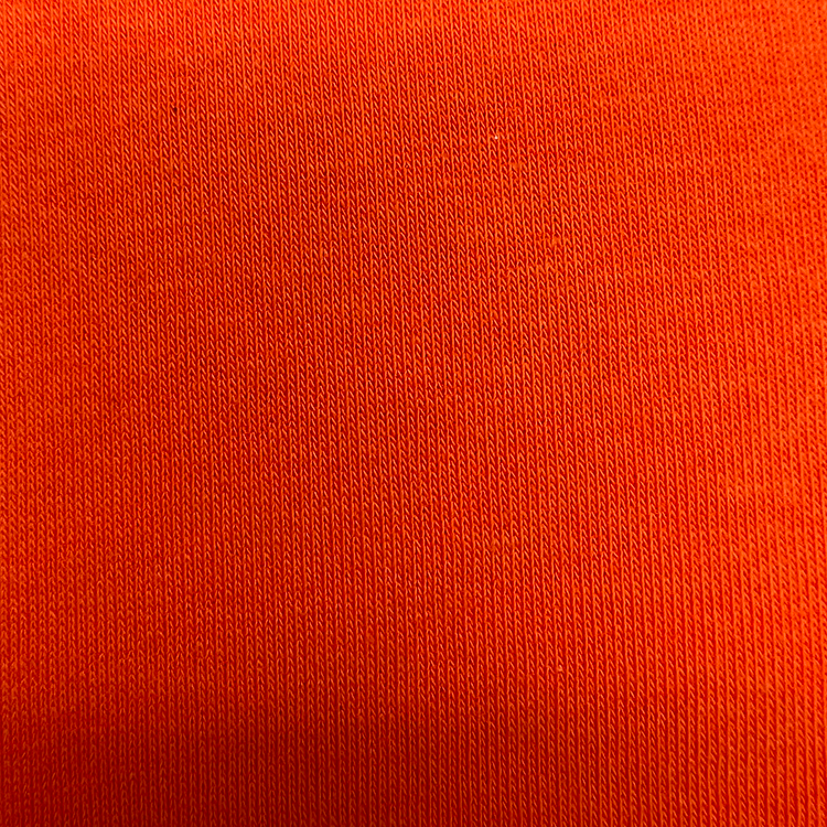 Orange-rød sweatshirt atletisk børstet poly strik fleece stof